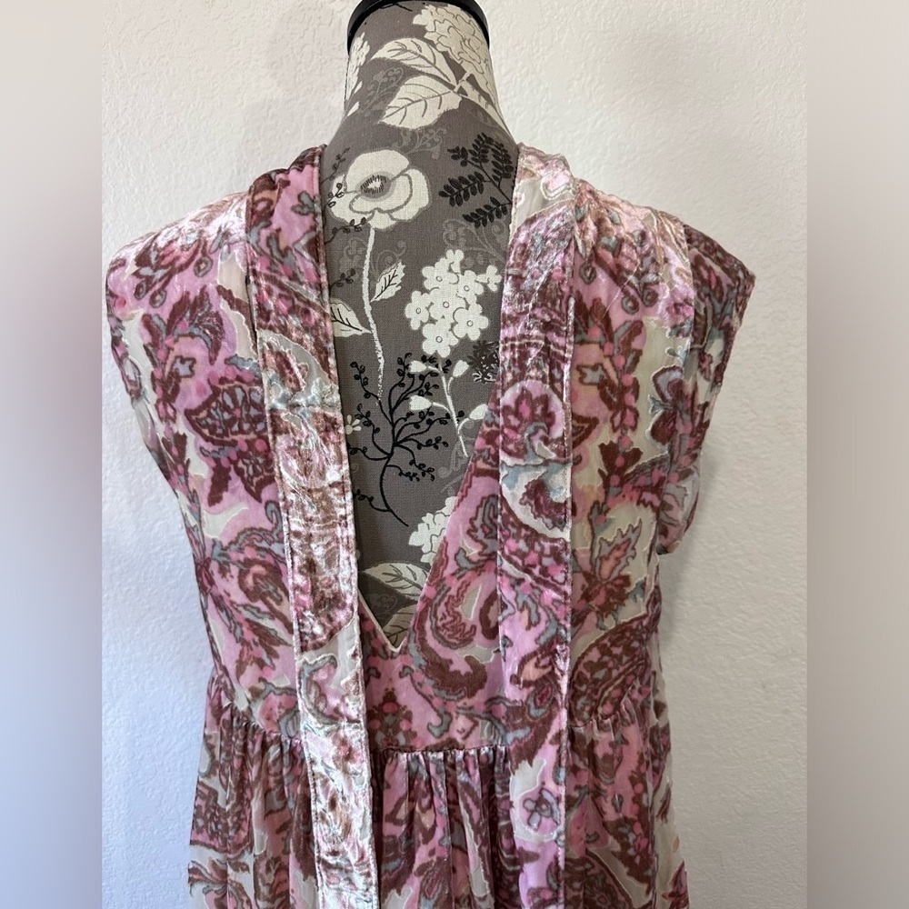 Free People All the Time velvet mini dress in petal - small NWT - Picture 7 of 10